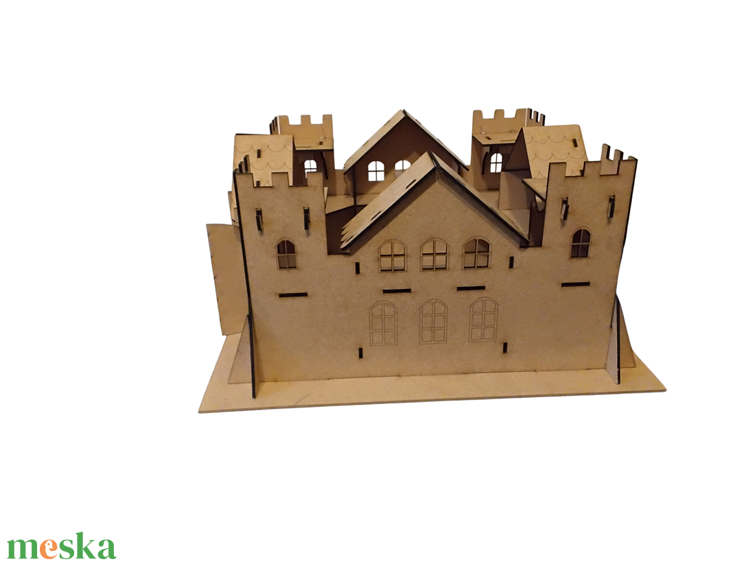 Középkori palota   várudvar játék nyitható kapuval (kastély vagy vár) - játék & sport - baba & babaház - babaház - Meska.hu