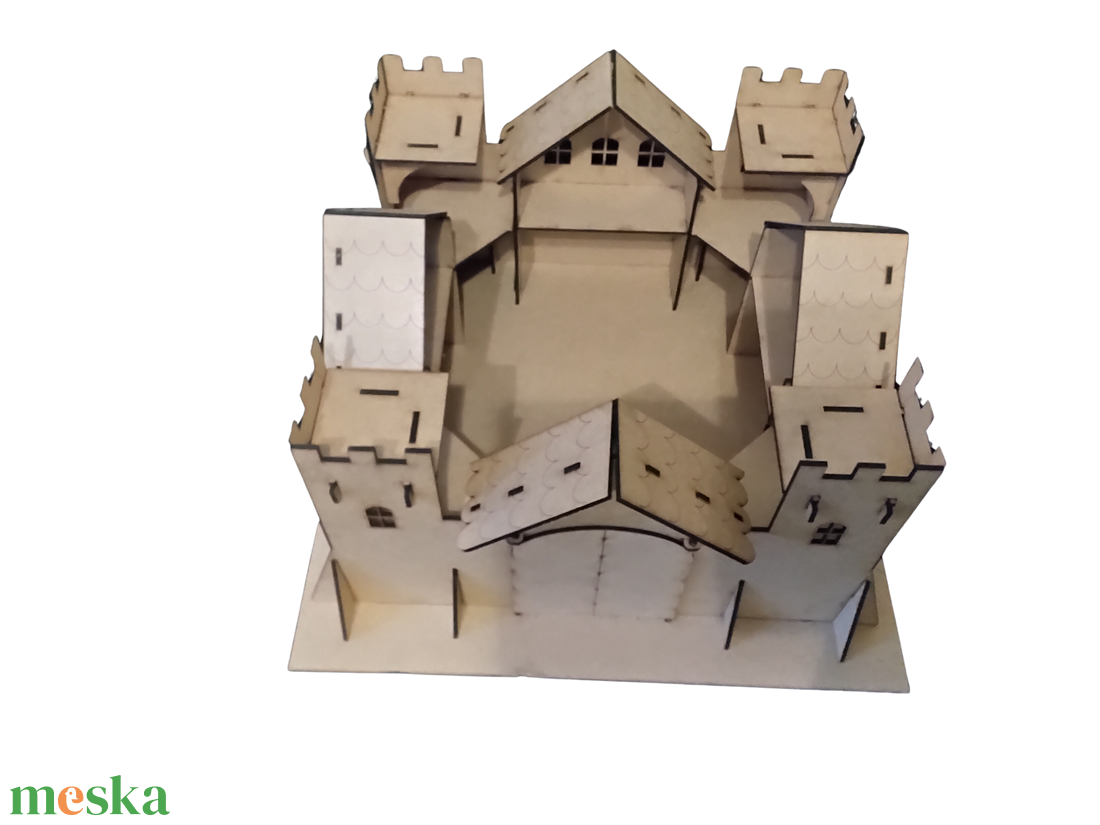 Középkori palota   várudvar játék nyitható kapuval (kastély vagy vár) - játék & sport - baba & babaház - babaház - Meska.hu