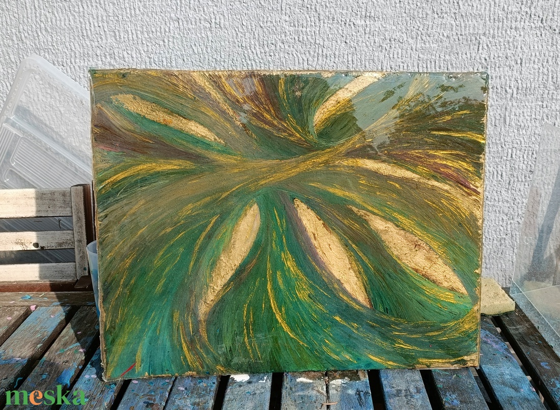 Atlantis - olajfestmány magasfényű epoxi fedőréteggel - művészet - festmény - olajfestmény - Meska.hu