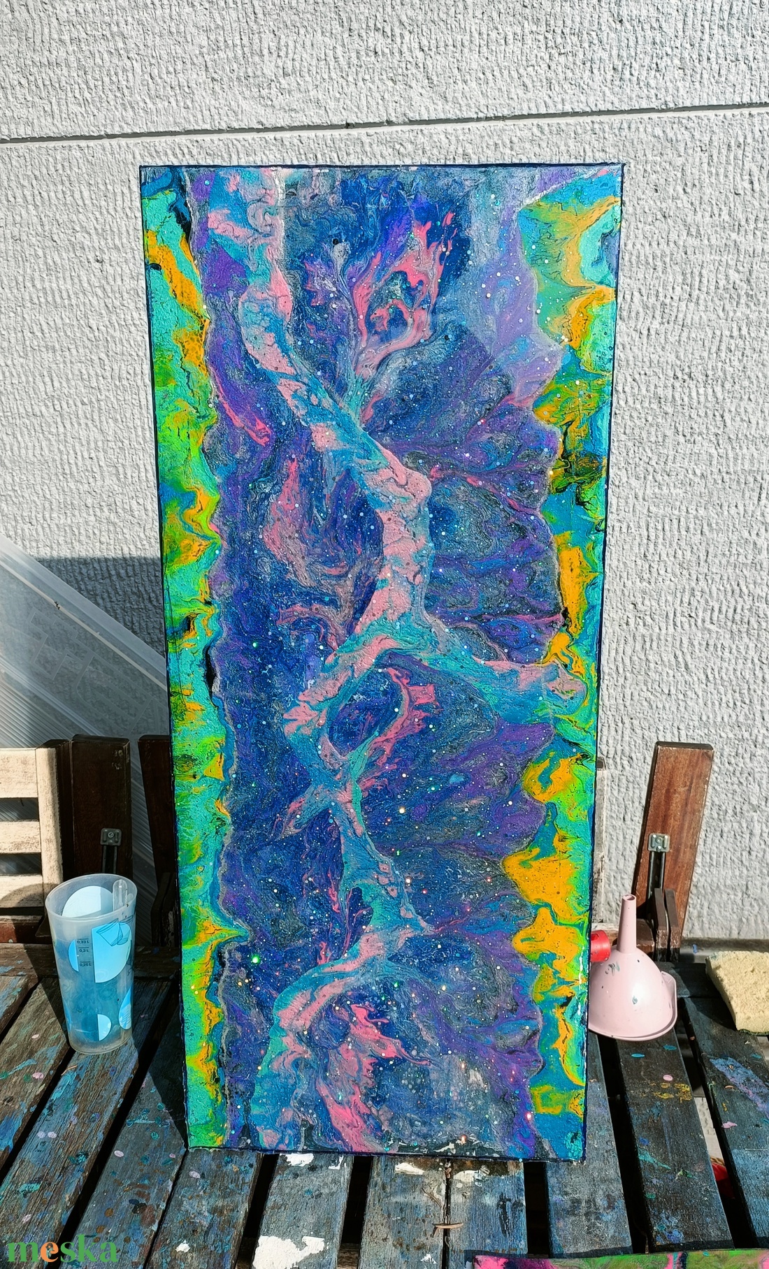 'Kezdet' / 'Beginning' - 30 x 70 cm  - művészet - festmény - akril - Meska.hu