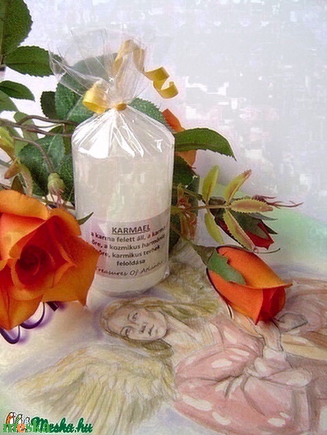 Beavatott atlantiszi angyalgyertya - KARMAEL - otthon & életmód - gyertya, illat, aroma - gyertya - Meska.hu
