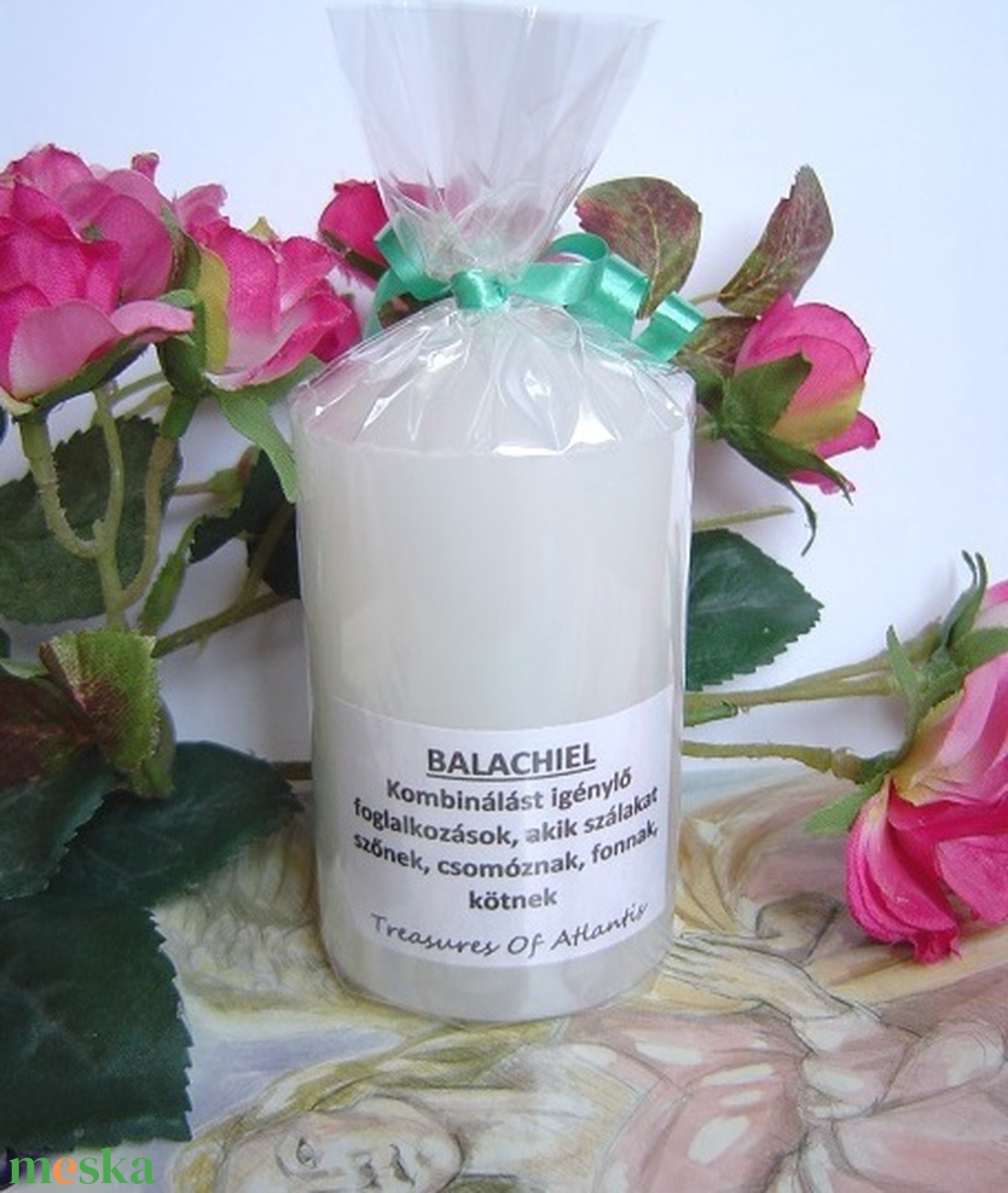 Beavatott atlantiszi angyalgyertya - BALACHIEL - otthon & életmód - gyertya, illat, aroma - gyertya - Meska.hu