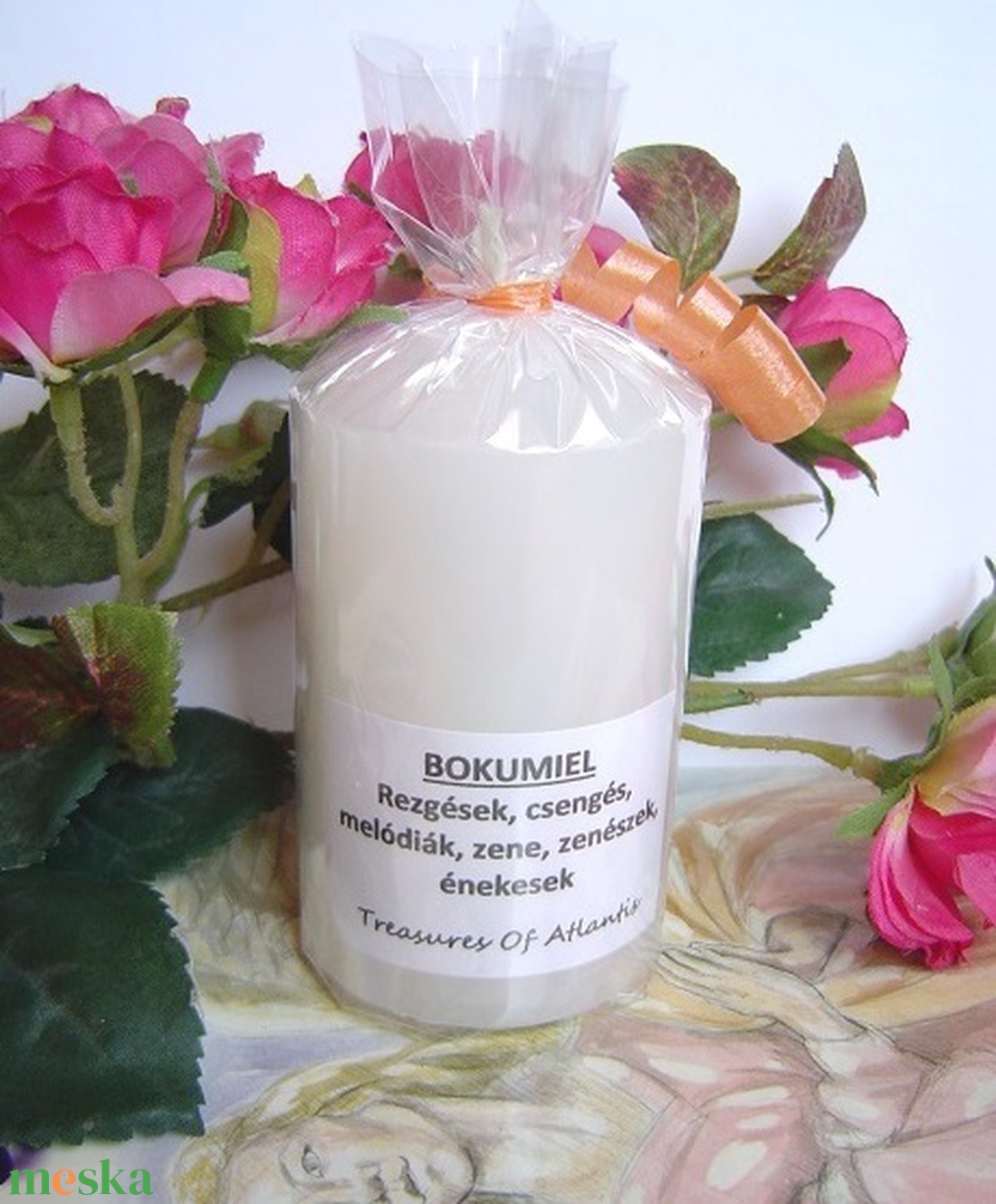 Beavatott atlantiszi angyalgyertya - BOKUMIEL - otthon & életmód - gyertya, illat, aroma - gyertya - Meska.hu