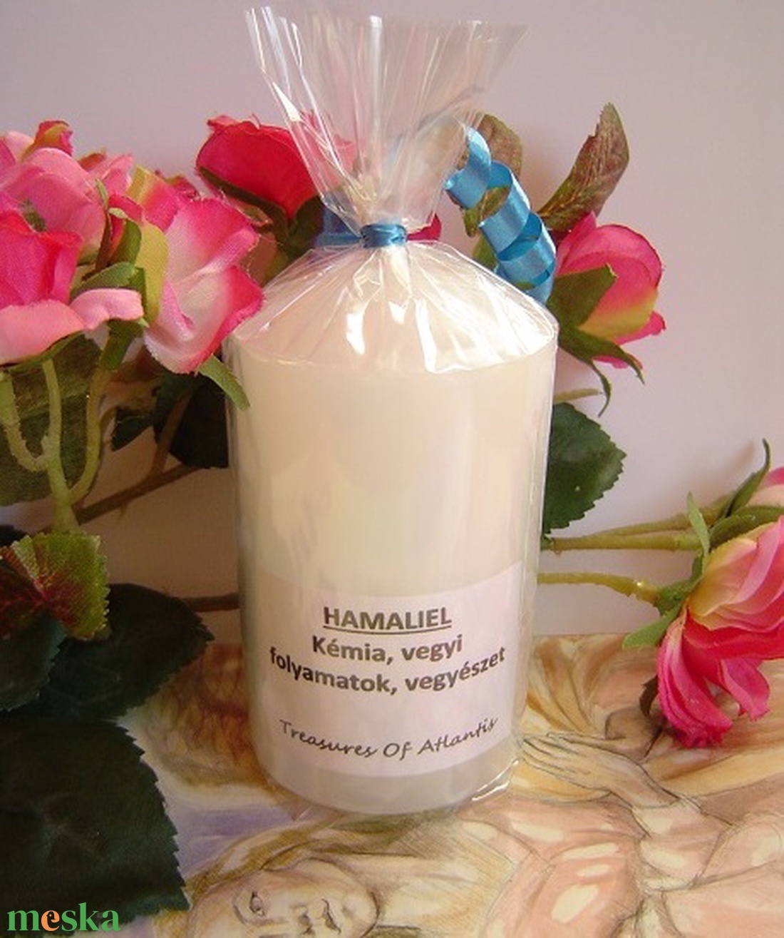 Beavatott atlantiszi angyalgyertya - HAMALIEL - otthon & életmód - gyertya, illat, aroma - gyertya - Meska.hu