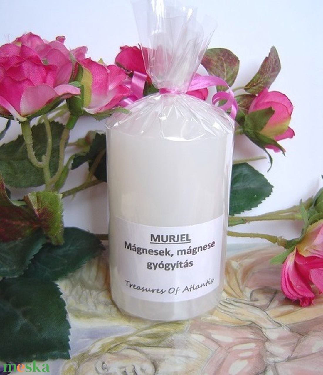 Beavatott atlantiszi angyalgyertya - MURJEL - otthon & életmód - gyertya, illat, aroma - gyertya - Meska.hu