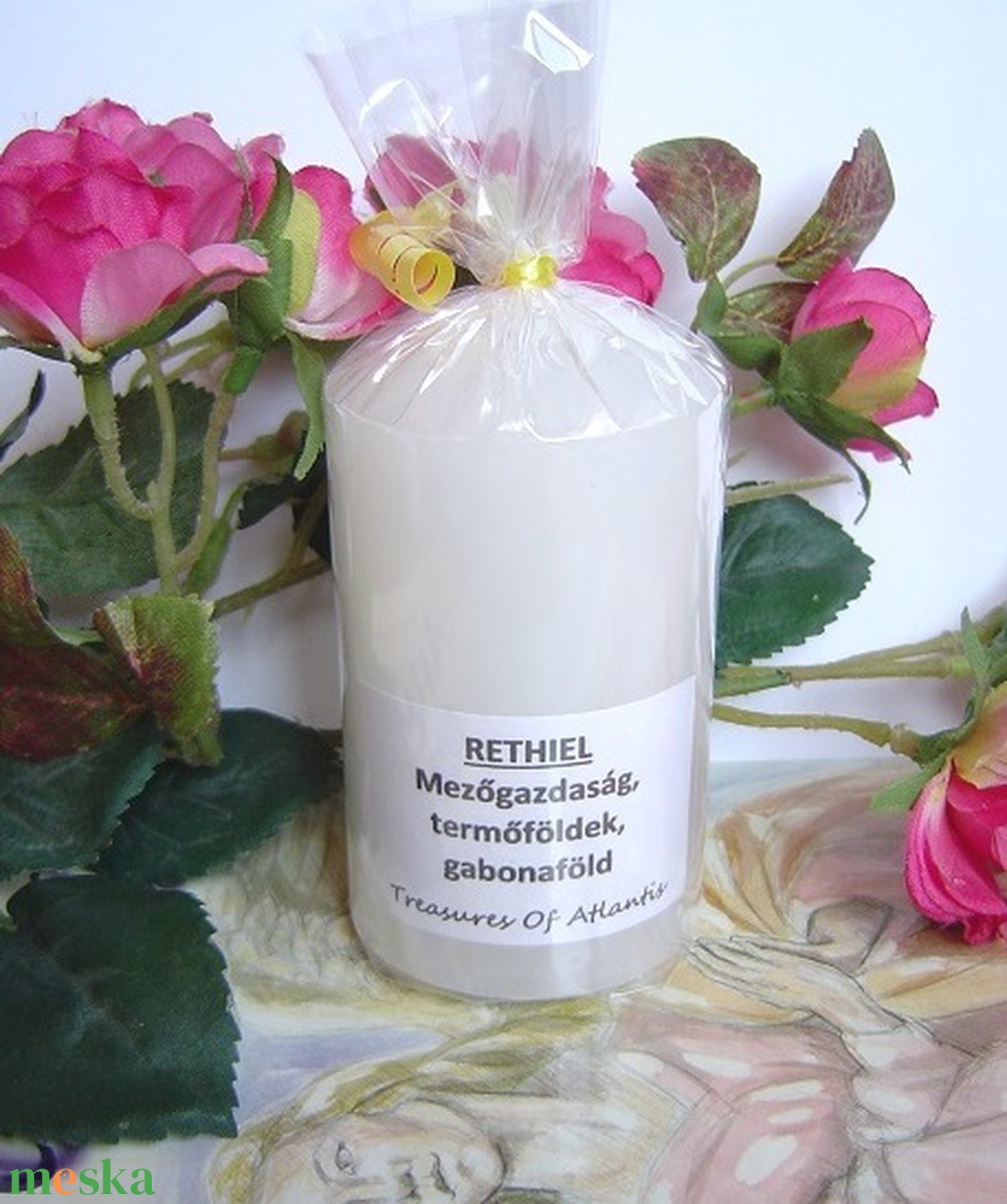 Beavatott atlantiszi angyalgyertya - RETHIEL - otthon & életmód - gyertya, illat, aroma - gyertya - Meska.hu