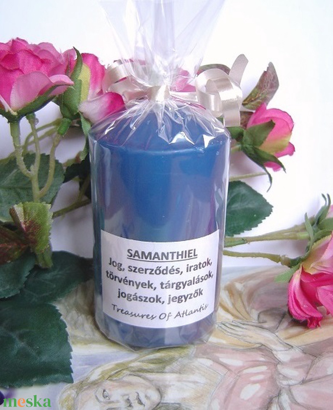 Beavatott atlantiszi angyalgyertya - SAMANTHIEL - otthon & életmód - gyertya, illat, aroma - gyertya - Meska.hu
