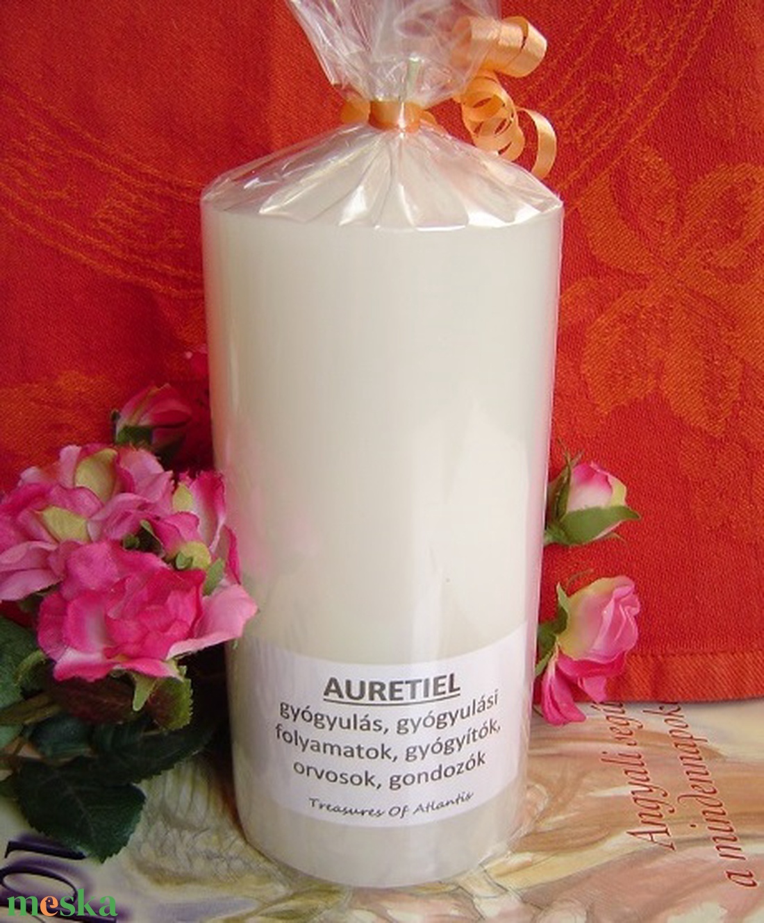 Beavatott NAGY atlantiszi angyalgyertya - AURETIEL - otthon & életmód - gyertya, illat, aroma - gyertya - Meska.hu