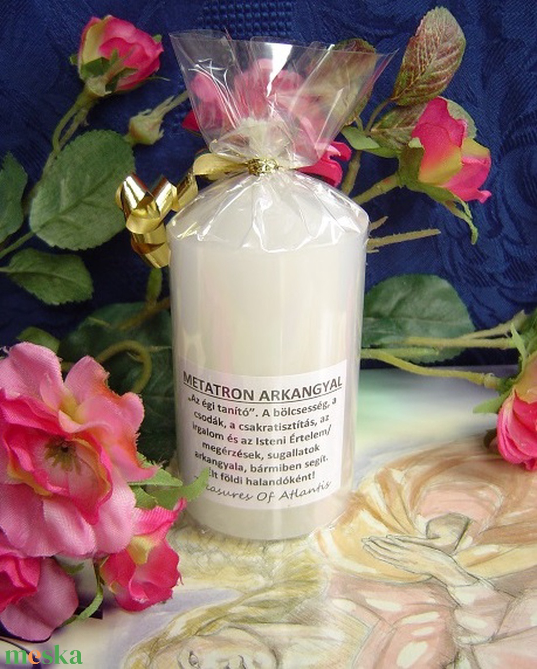 Beavatott arkangyal gyertya - METATRON - otthon & lakás - gyertya, illat, aroma - gyertya - Meska.hu