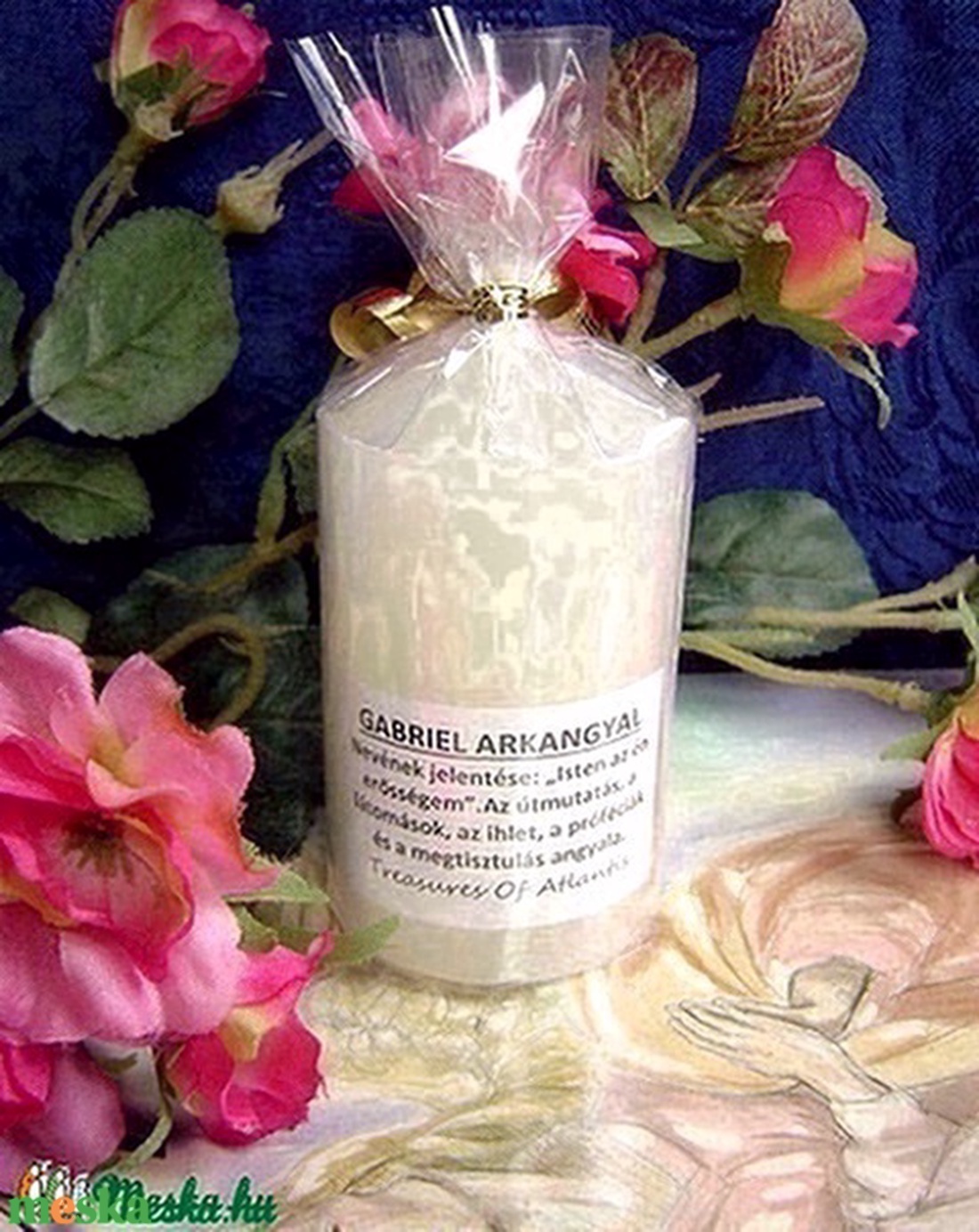 Beavatott arkangyal gyertya - GÁBRIEL - otthon & életmód - gyertya, illat, aroma - gyertya - Meska.hu