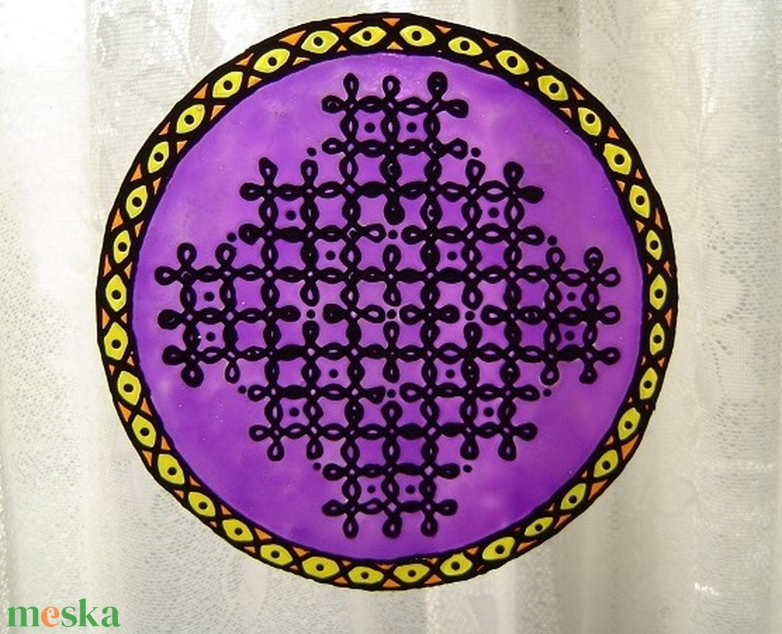 Szakrális ablakdísz, üvegmatrica, SOK-SZEM SZIMBÓLUM - otthon & életmód - dekoráció - ajtó- és ablak dekoráció - ablakdísz - Meska.hu