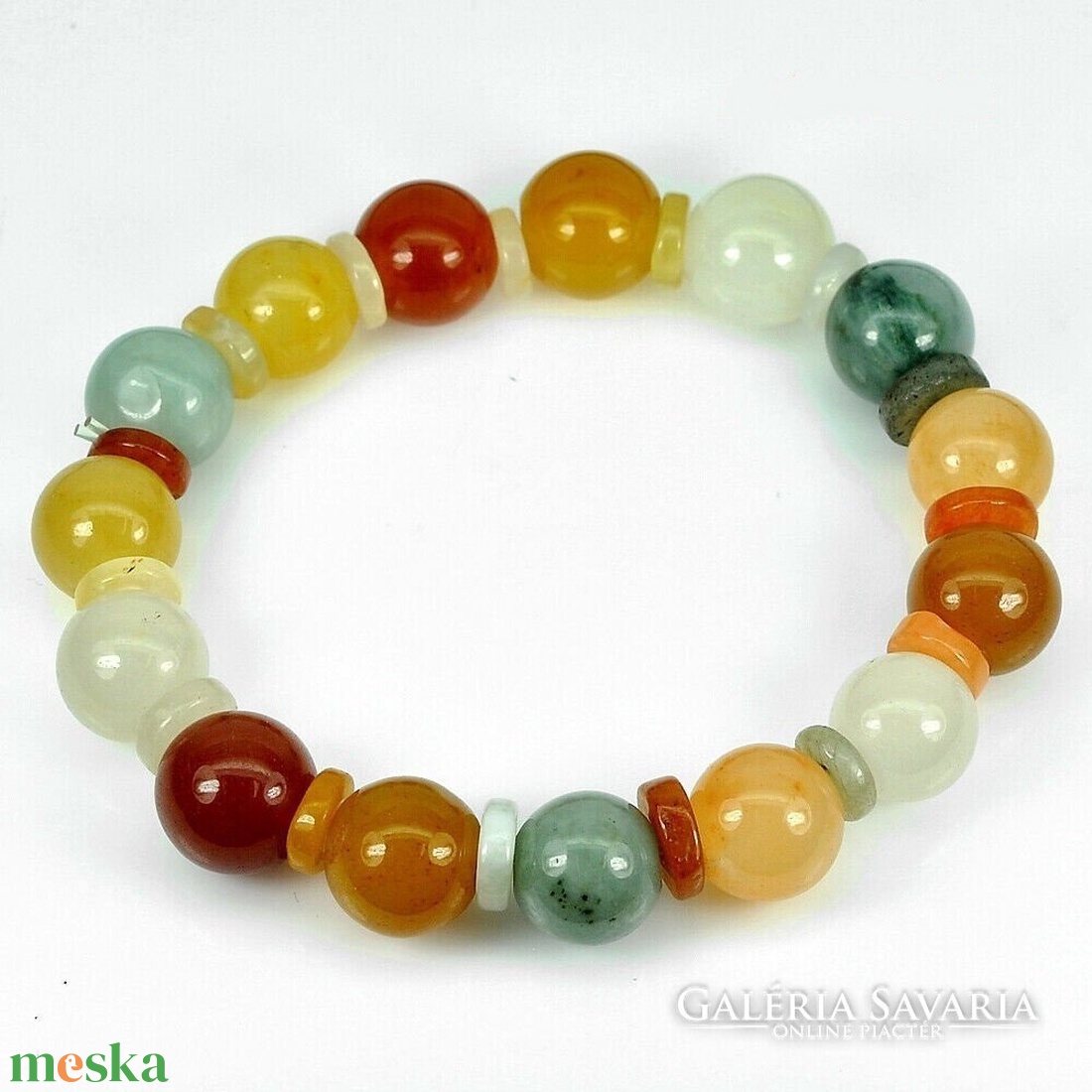 VALÓDI, 100% TERMÉSZETES MULTI-COLOR THAI JÁDE KARKÖTŐ 187.22ct!!! (NAGY GÖMBSZEMES) - ékszer - karkötő - gyöngyös karkötő - Meska.hu VALÓDI, 100% TERMÉSZETES MULTI-COLOR THAI JÁDE KARKÖTŐ 187.22ct!!! (NAGY GÖMBSZEMES) - ékszer - karkötő - gyöngyös karkötő - Meska.hu