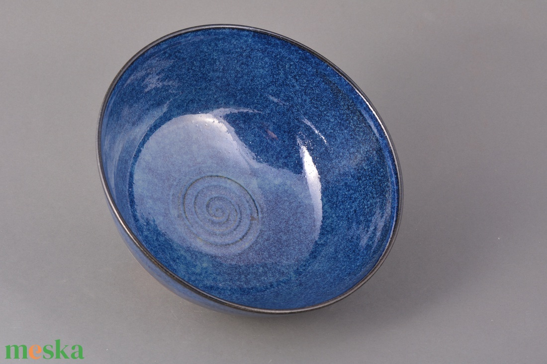 Kerámia nagyméretű tál (kék) - otthon & életmód - konyhafelszerelés, tálalás - tálalás - kínálótál - Meska.hu