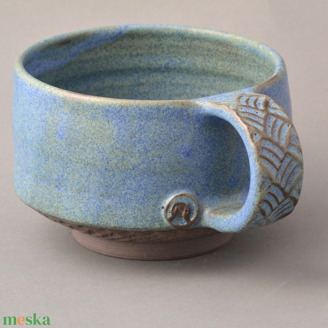 Kerámia nagy méretű bögre (fekete-kék) - otthon & életmód - konyhafelszerelés, tálalás - tálalás - bögre & csésze - Meska.hu