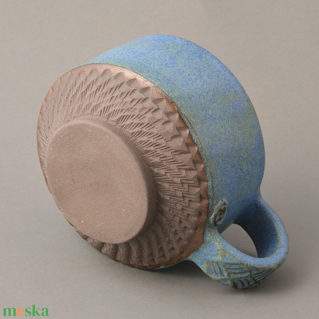 Kerámia nagy méretű bögre (fekete-kék) - otthon & életmód - konyhafelszerelés, tálalás - tálalás - bögre & csésze - Meska.hu