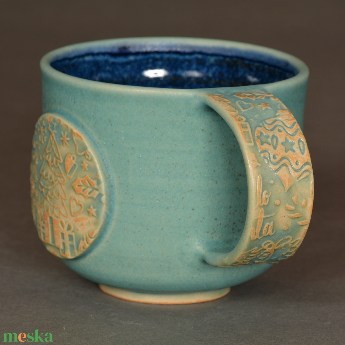 Kerámia bögre, karácsonyi hangulat(kék-türkiz) - otthon & életmód - konyhafelszerelés, tálalás - tálalás - bögre & csésze - Meska.hu Kerámia bögre, karácsonyi hangulat(kék-türkiz) - otthon & életmód - konyhafelszerelés, tálalás - tálalás - bögre & csésze - Meska.hu