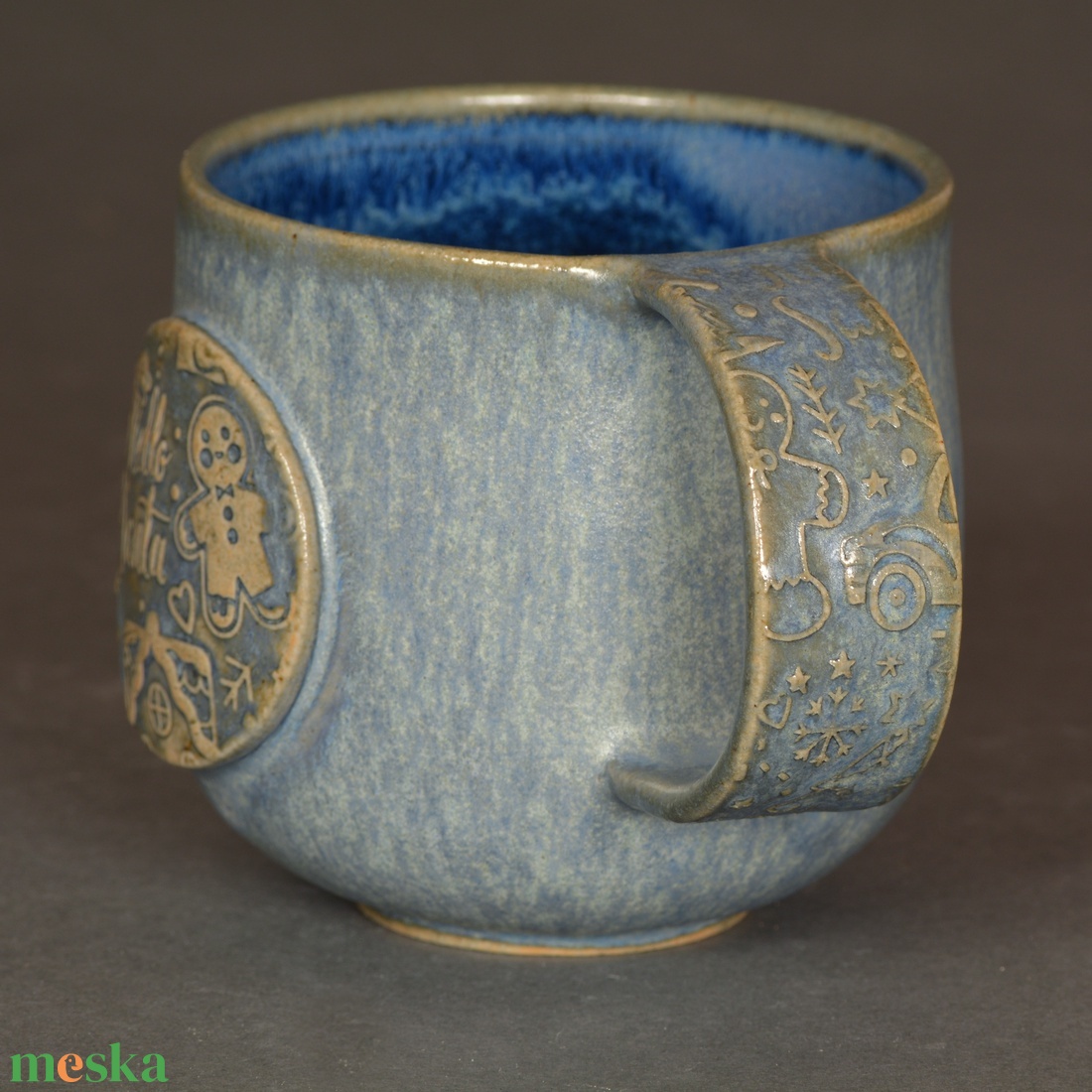 Kerámia bögre, karácsonyi hangulat(kék2) - otthon & életmód - konyhafelszerelés, tálalás - tálalás - bögre & csésze - Meska.hu Kerámia bögre, karácsonyi hangulat(kék2) - otthon & életmód - konyhafelszerelés, tálalás - tálalás - bögre & csésze - Meska.hu