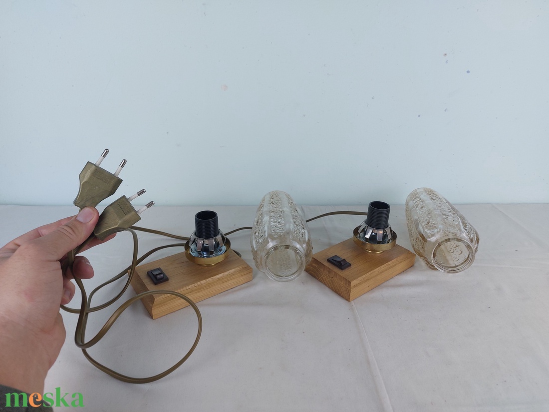 Par retro asztali lampa, kis lampa - otthon & életmód - lámpa - asztali lámpa - Meska.hu