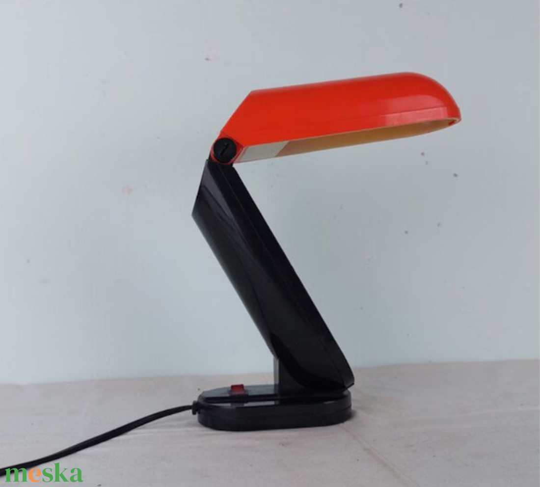 Retro piros asztali lampa, irodai lampa - otthon & életmód - lámpa - asztali lámpa - Meska.hu