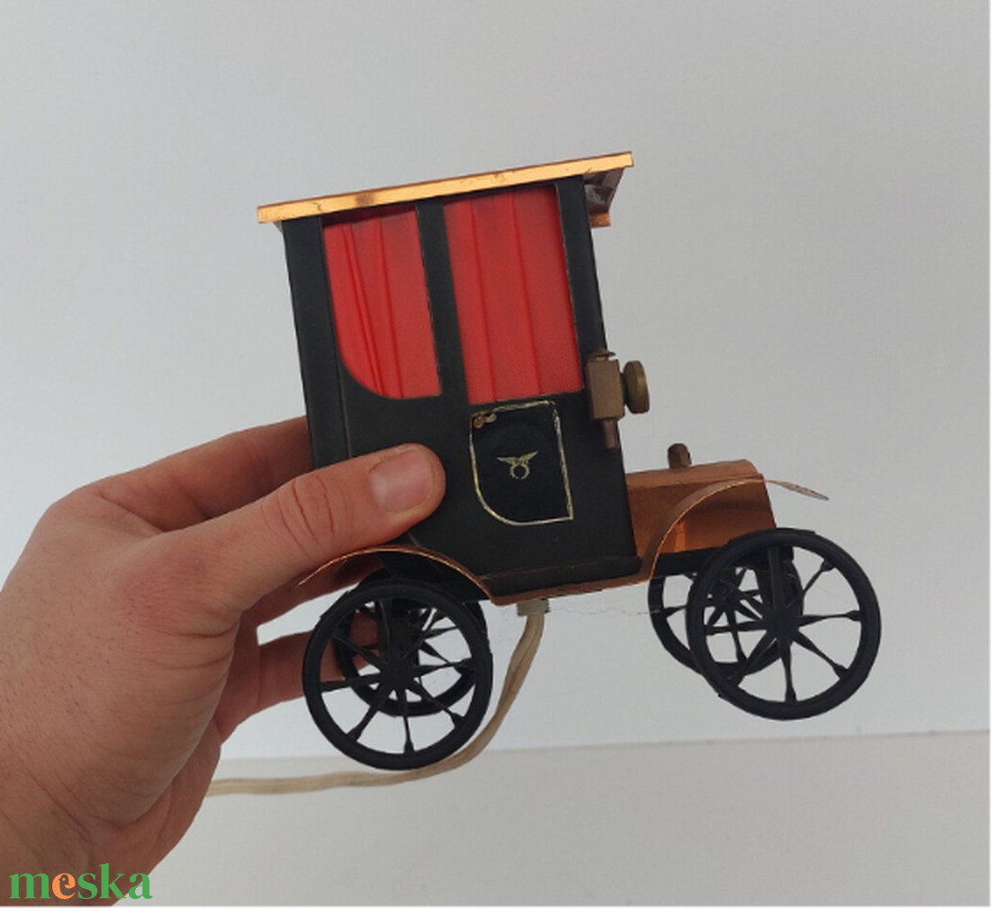Auto asztali regi lampa, retro hangulatu, hangulatlampa - otthon & életmód - lámpa - asztali lámpa - Meska.hu