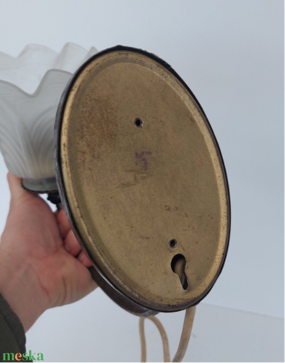 Regi asztali virag buras lampa, fali lampa - otthon & életmód - lámpa - asztali lámpa - Meska.hu