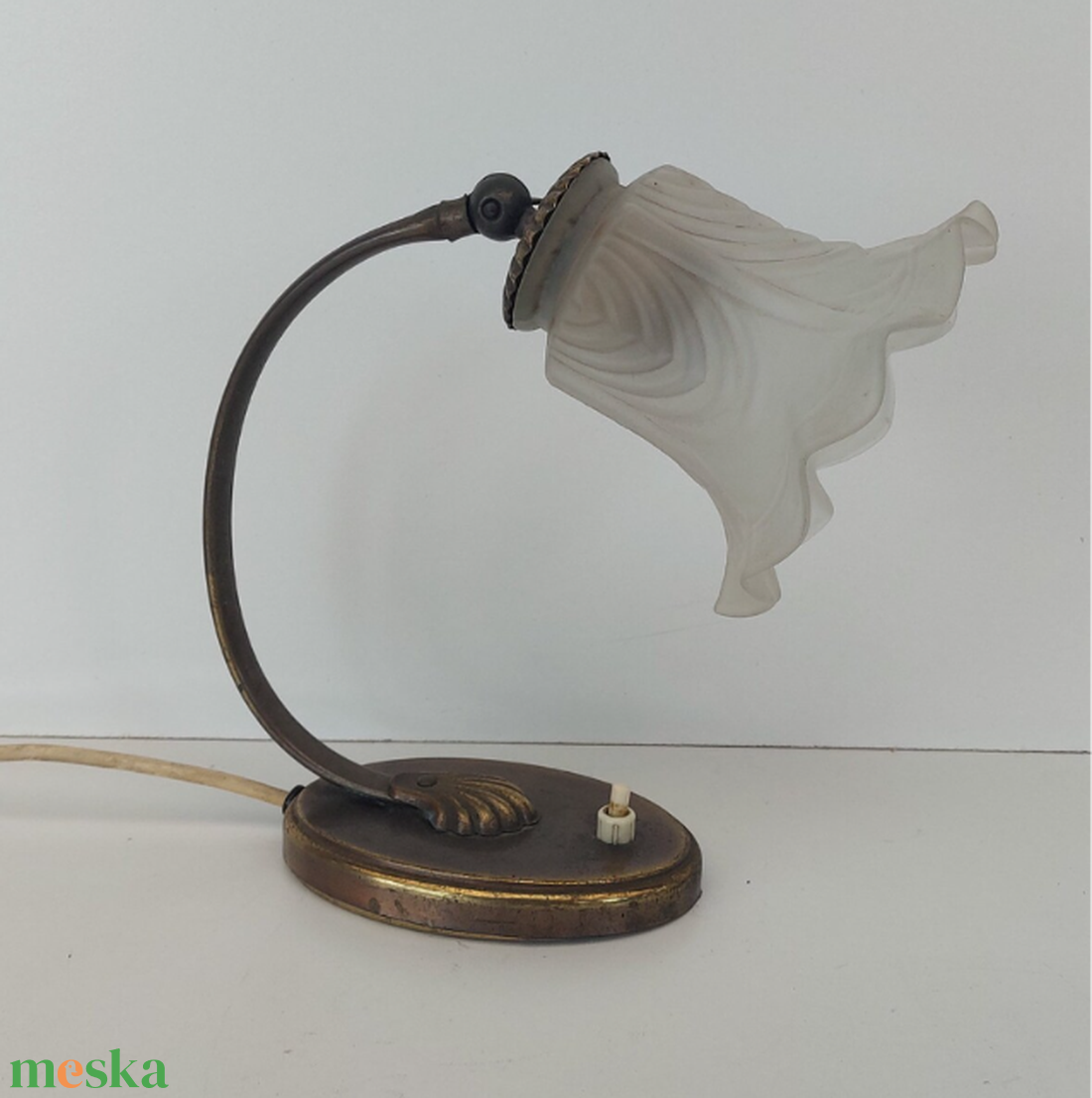 Regi asztali virag buras lampa, fali lampa - otthon & életmód - lámpa - asztali lámpa - Meska.hu