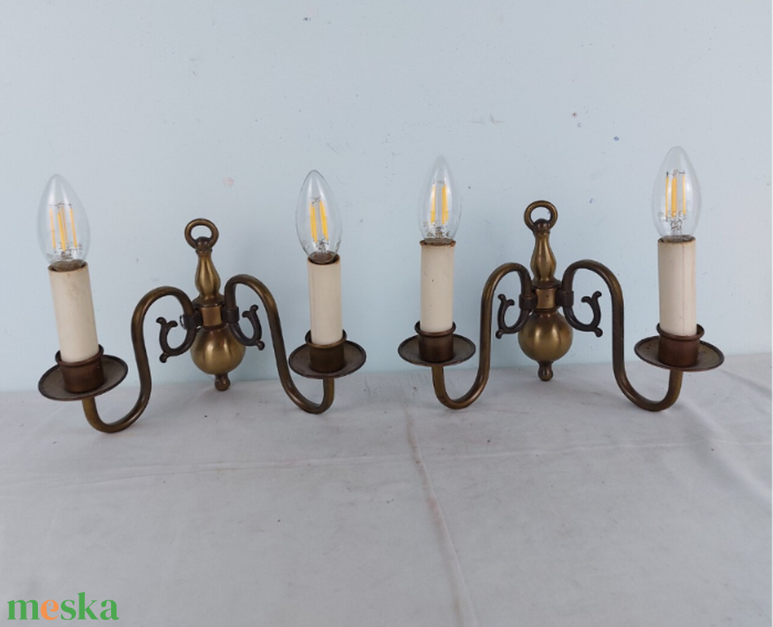 Romantikus par fali lampa, retro lampa, regi hangulatos lampas lampa - otthon & életmód - lámpa - falilámpa - Meska.hu