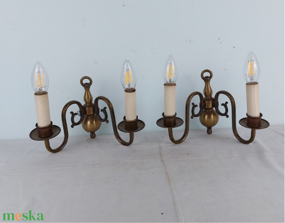Romantikus par fali lampa, retro lampa, regi hangulatos lampas lampa - otthon & életmód - lámpa - falilámpa - Meska.hu