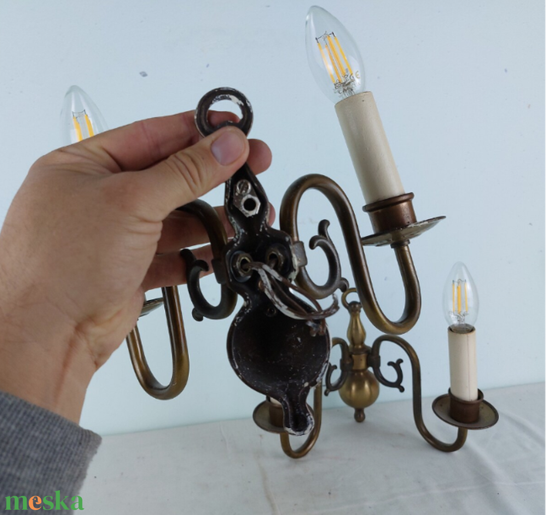 Romantikus par fali lampa, retro lampa, regi hangulatos lampas lampa - otthon & életmód - lámpa - falilámpa - Meska.hu