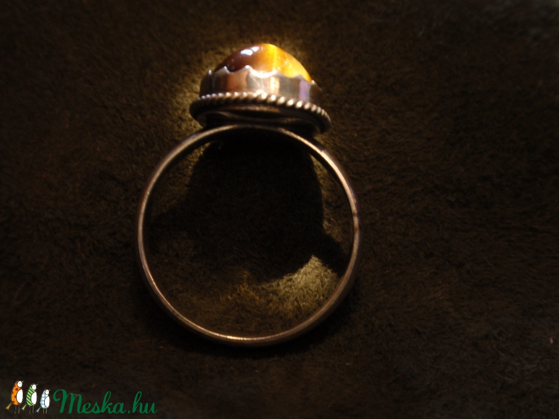 Tigrisszem ezüst gyűrű - ékszer - gyűrű - szoliter gyűrű - Meska.hu