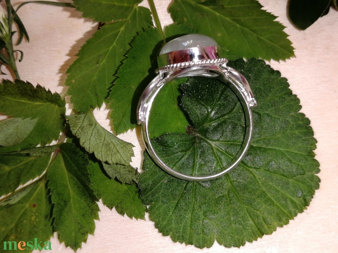 Holdköves ezüst  gyűrű - ékszer - gyűrű - szoliter gyűrű - Meska.hu