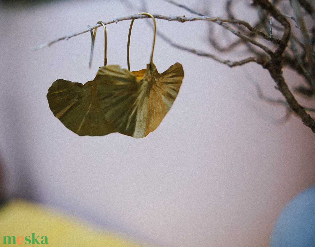 Sárgaréz ginko fülbevaló - ékszer - ékszerszett - Meska.hu Sárgaréz ginko fülbevaló - ékszer - ékszerszett - Meska.hu
