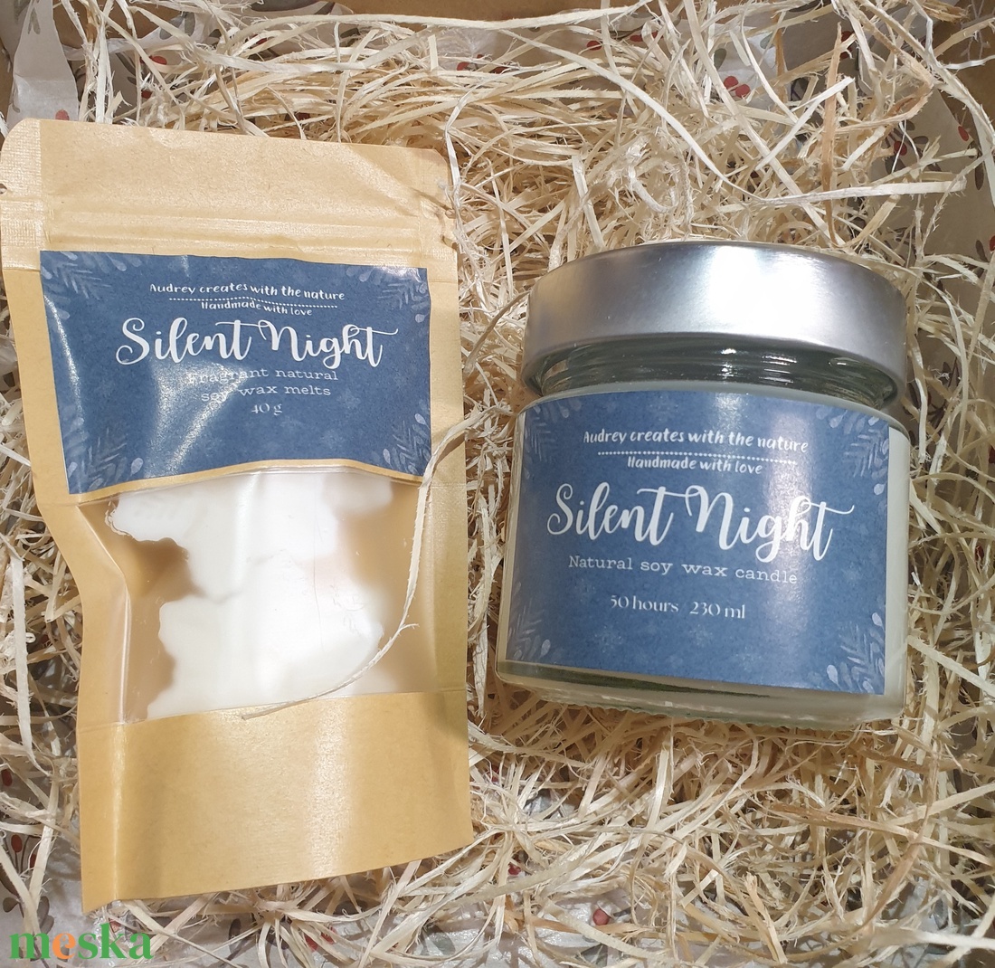 Karácsonyi ajándékdoboz, szójaviasz gyertya és illatviasz - karácsony - karácsonyi lakásdekoráció - karácsonyi illatgyertya, mécses - Meska.hu