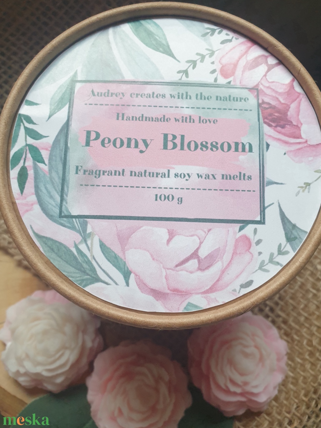 Illatviasz-Peony Blossom 100g - otthon & életmód - gyertya, illat, aroma - illatviasz - Meska.hu
