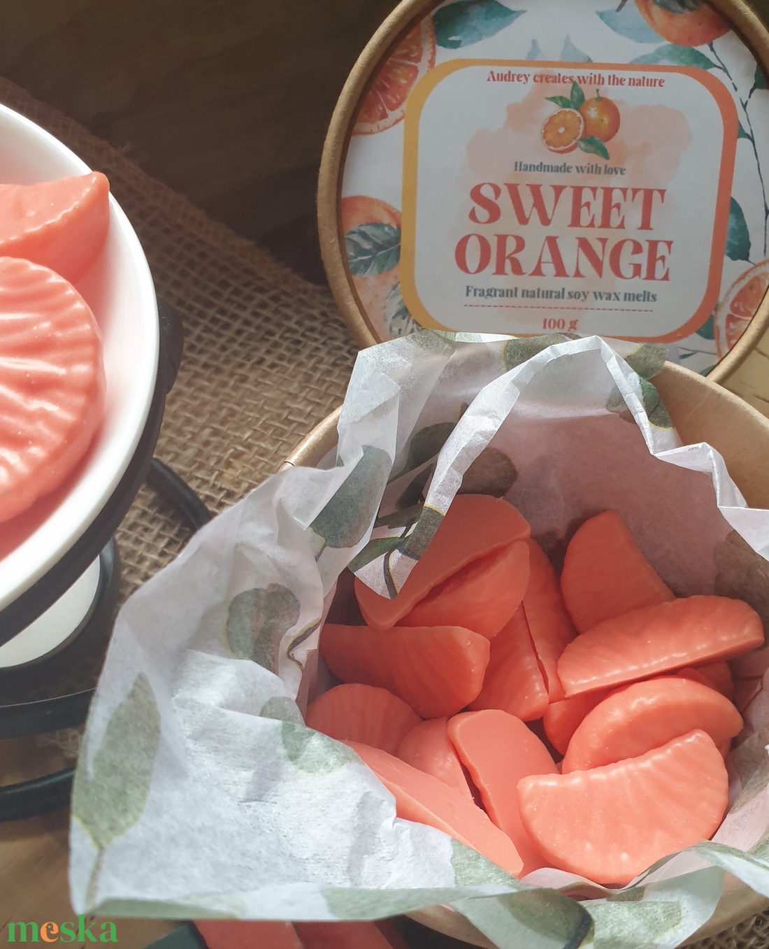 Illatviasz-Sweet orange 100g - otthon & életmód - gyertya, illat, aroma - illatviasz - Meska.hu