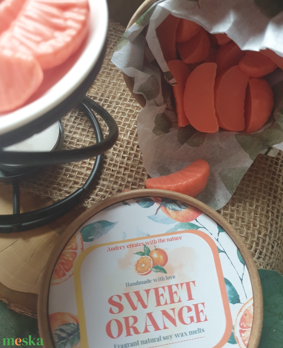 Illatviasz-Sweet orange 100g - otthon & életmód - gyertya, illat, aroma - illatviasz - Meska.hu