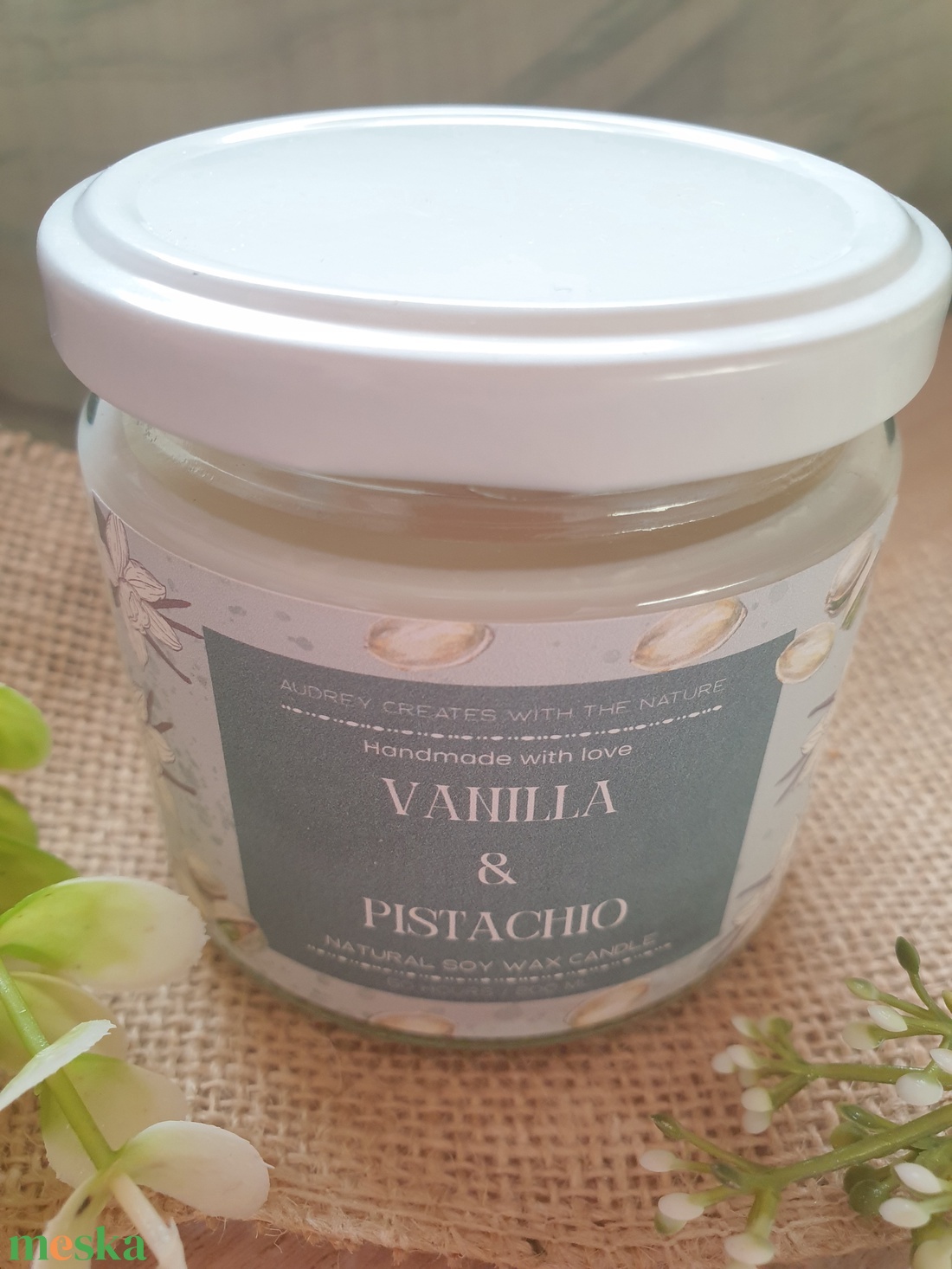 Vanilla Pistachio - otthon & életmód - gyertya, illat, aroma - gyertya - Meska.hu