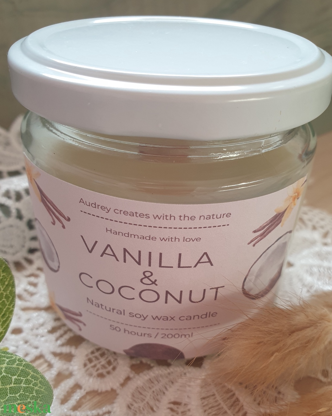 Vanilla Coconut - otthon & életmód - gyertya, illat, aroma - gyertya - Meska.hu