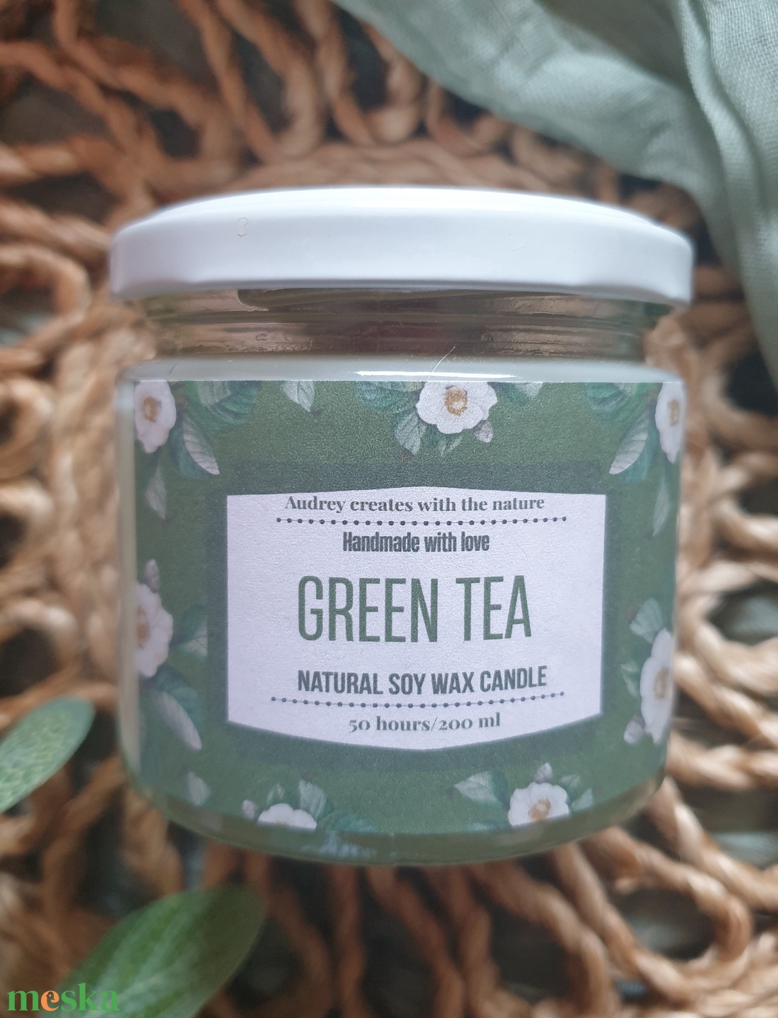 Green Tea - otthon & életmód - gyertya, illat, aroma - gyertya - Meska.hu