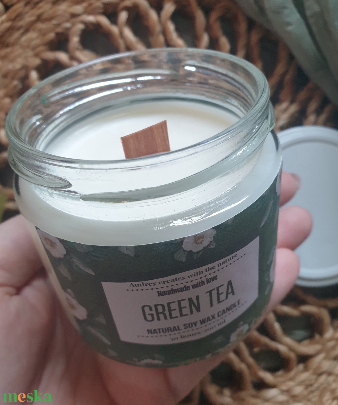 Green Tea - otthon & életmód - gyertya, illat, aroma - gyertya - Meska.hu