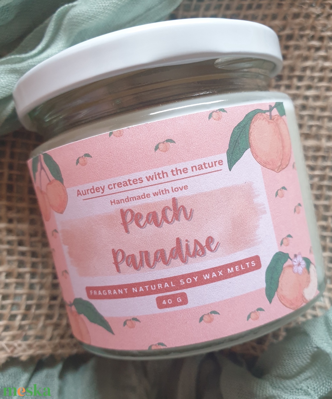 Peach Paradise - otthon & életmód - gyertya, illat, aroma - gyertya - Meska.hu