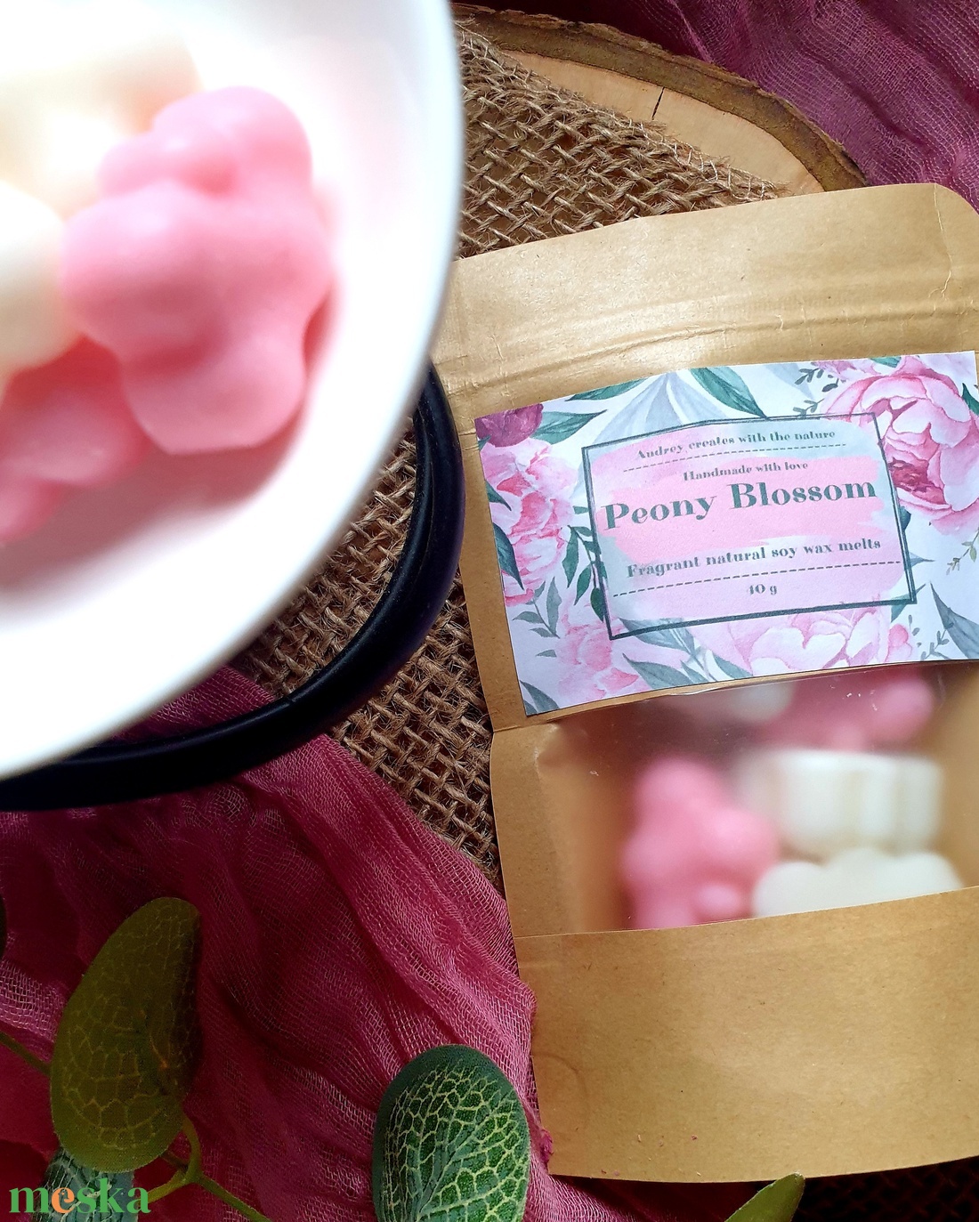 Illatviasz-Peony Blossom - otthon & életmód - gyertya, illat, aroma - illatviasz - Meska.hu