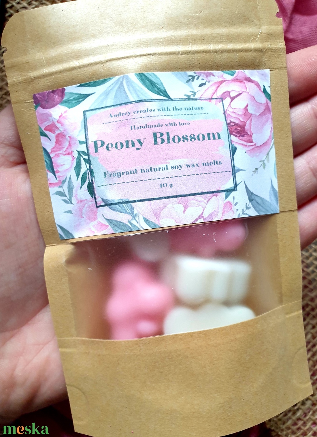 Illatviasz-Peony Blossom - otthon & életmód - gyertya, illat, aroma - illatviasz - Meska.hu