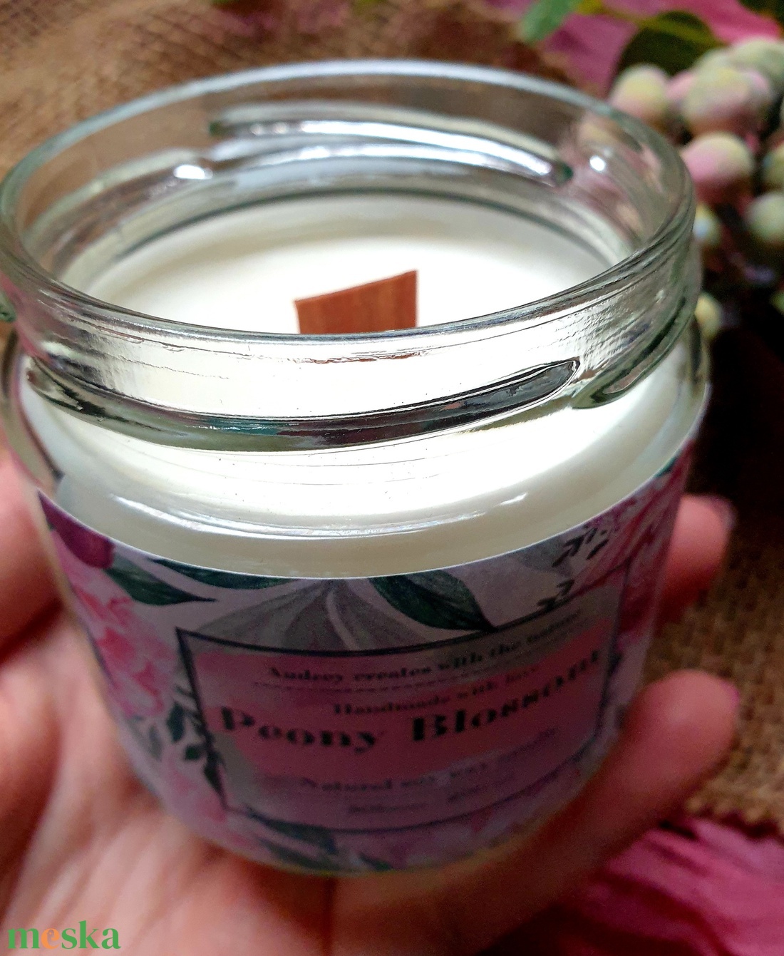 Peony Blossom - otthon & életmód - gyertya, illat, aroma - gyertya - Meska.hu