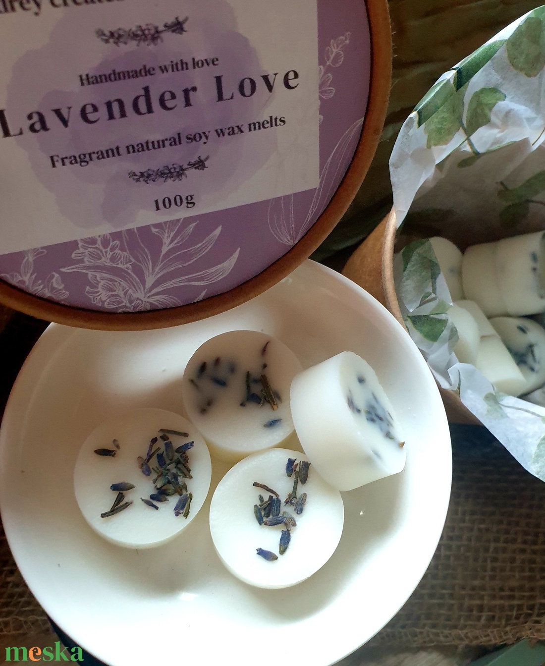 Illatviasz-Lavender Love 100g - otthon & életmód - gyertya, illat, aroma - illatviasz - Meska.hu