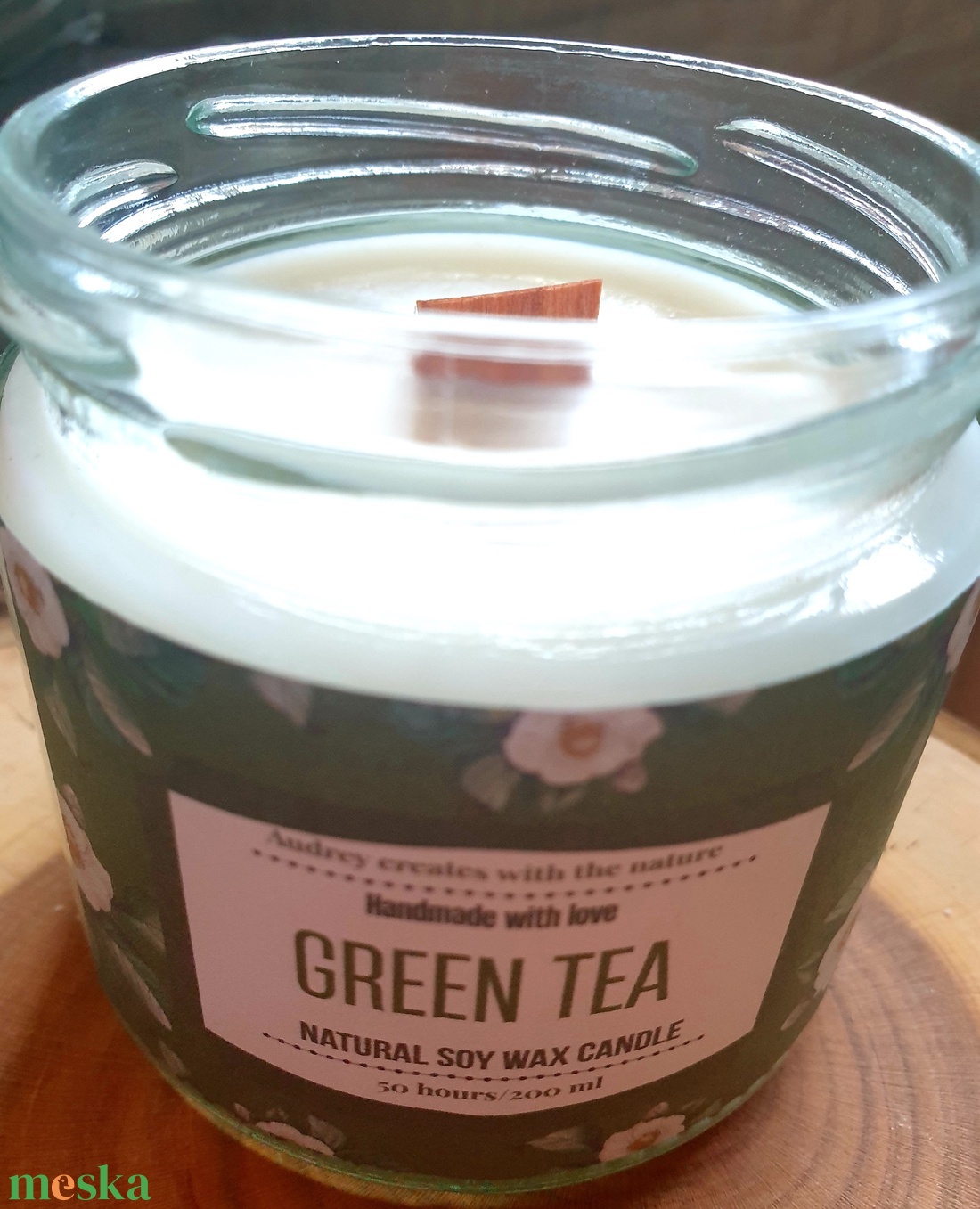 Természetes szójaviasz gyertya-Green Tea - otthon & életmód - gyertya, illat, aroma - gyertya - Meska.hu