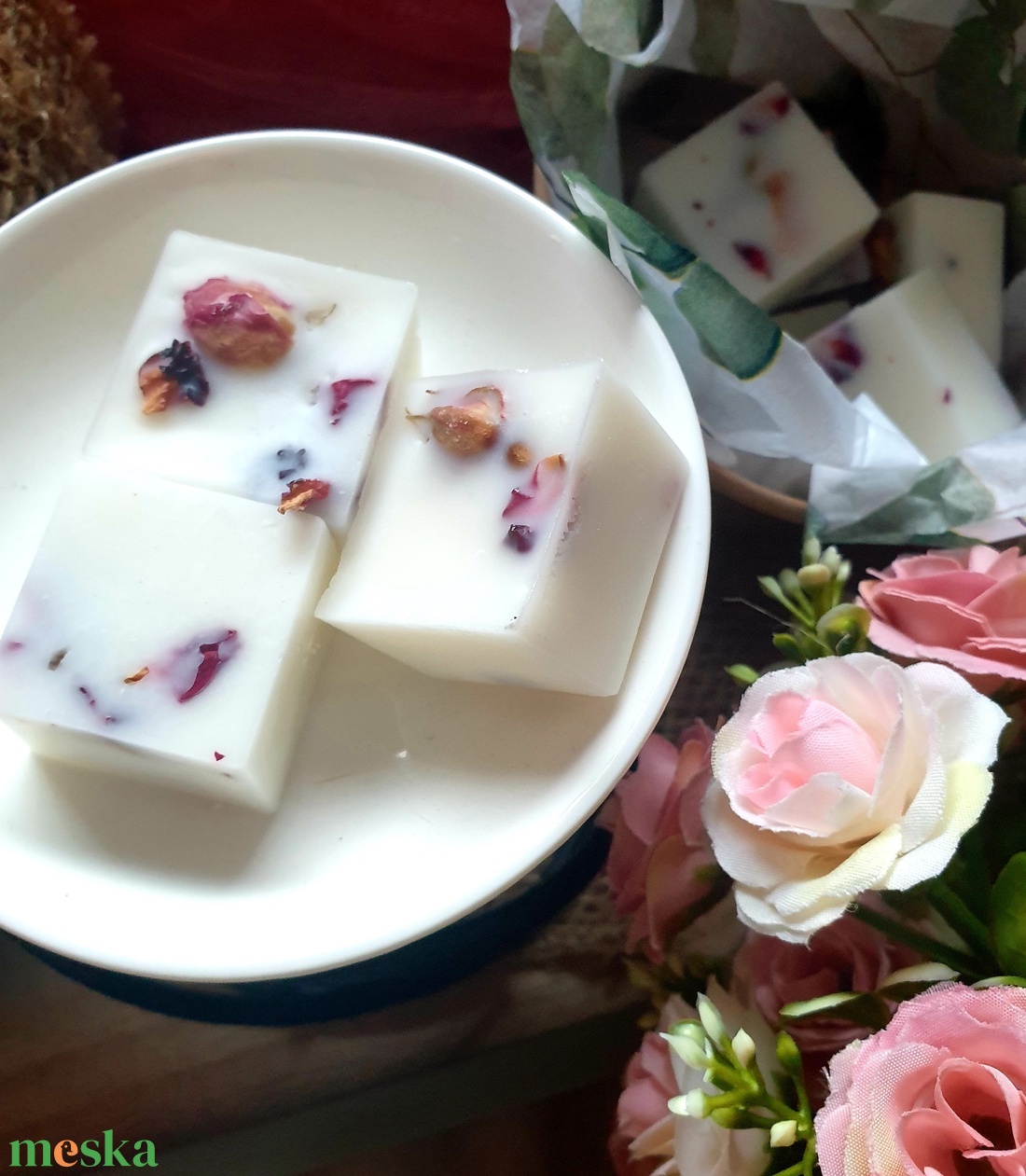 Illatviasz-Rose Garden 100g - otthon & életmód - gyertya, illat, aroma - illatviasz - Meska.hu