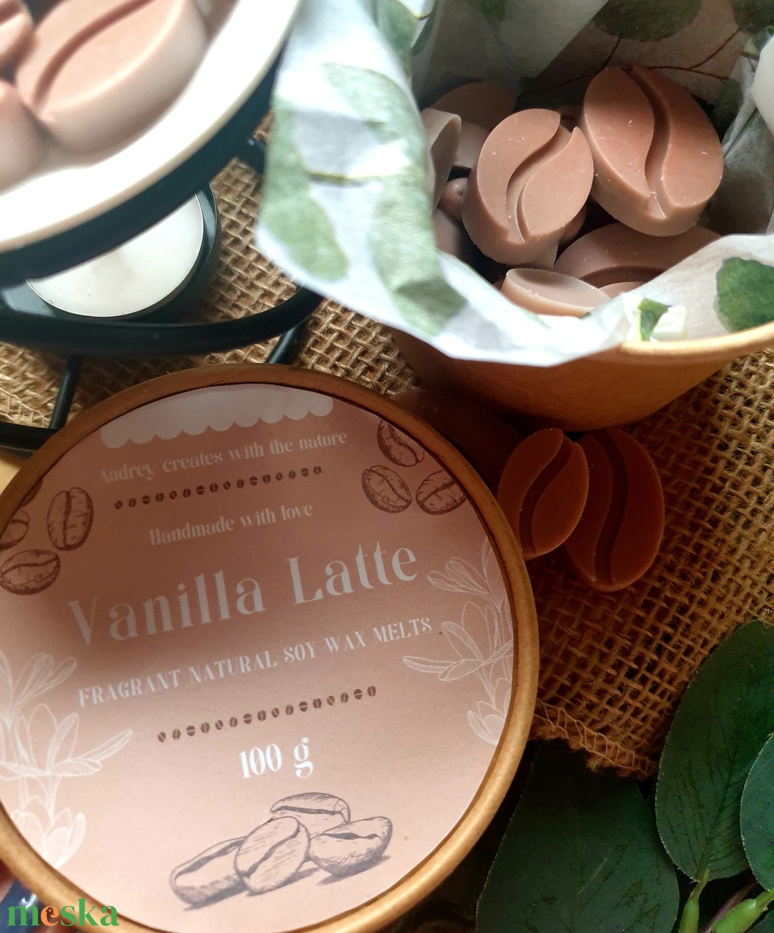 Illatviasz-Vanilla Latte 100g - otthon & életmód - gyertya, illat, aroma - illatviasz - Meska.hu