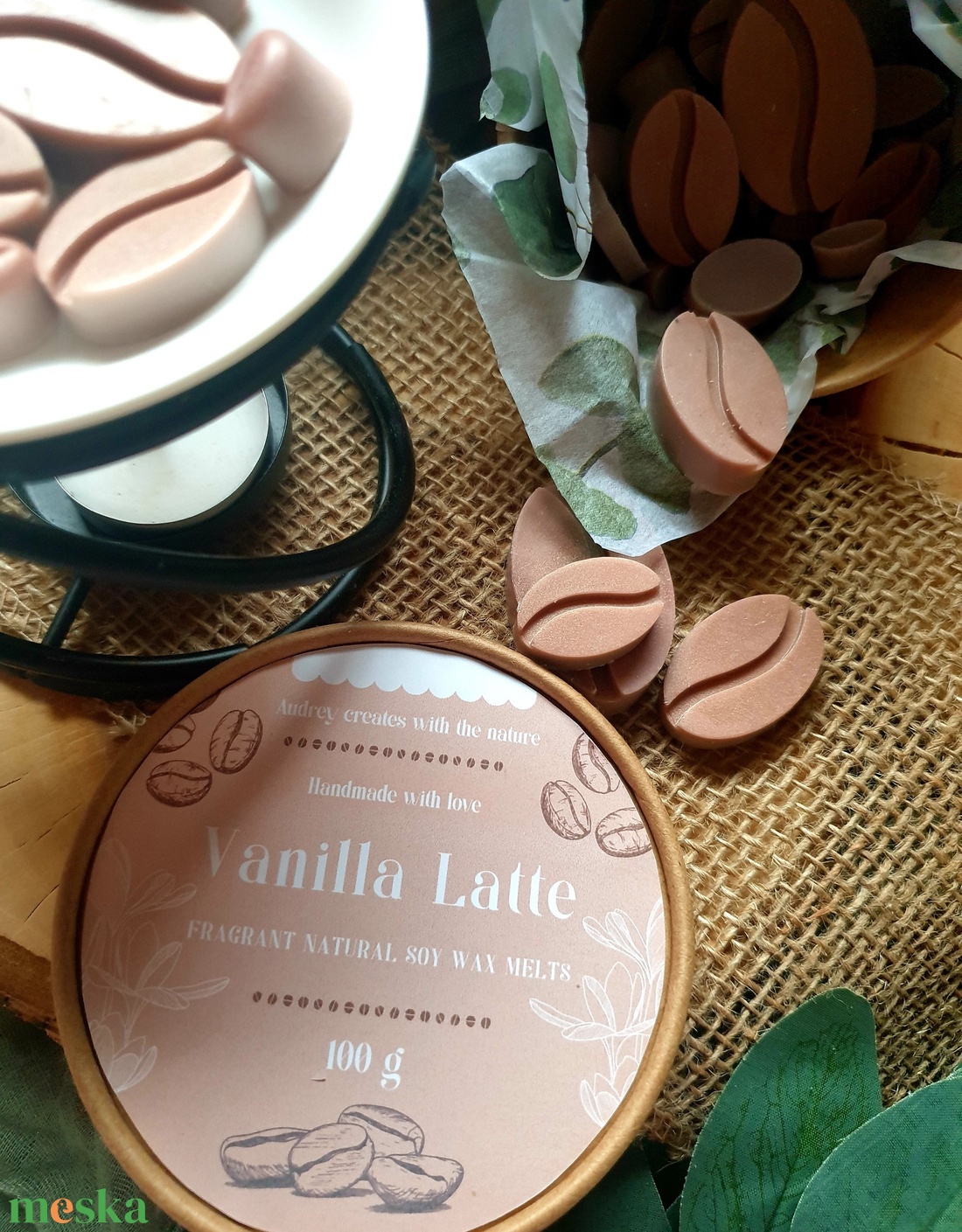 Illatviasz-Vanilla Latte 100g - otthon & életmód - gyertya, illat, aroma - illatviasz - Meska.hu