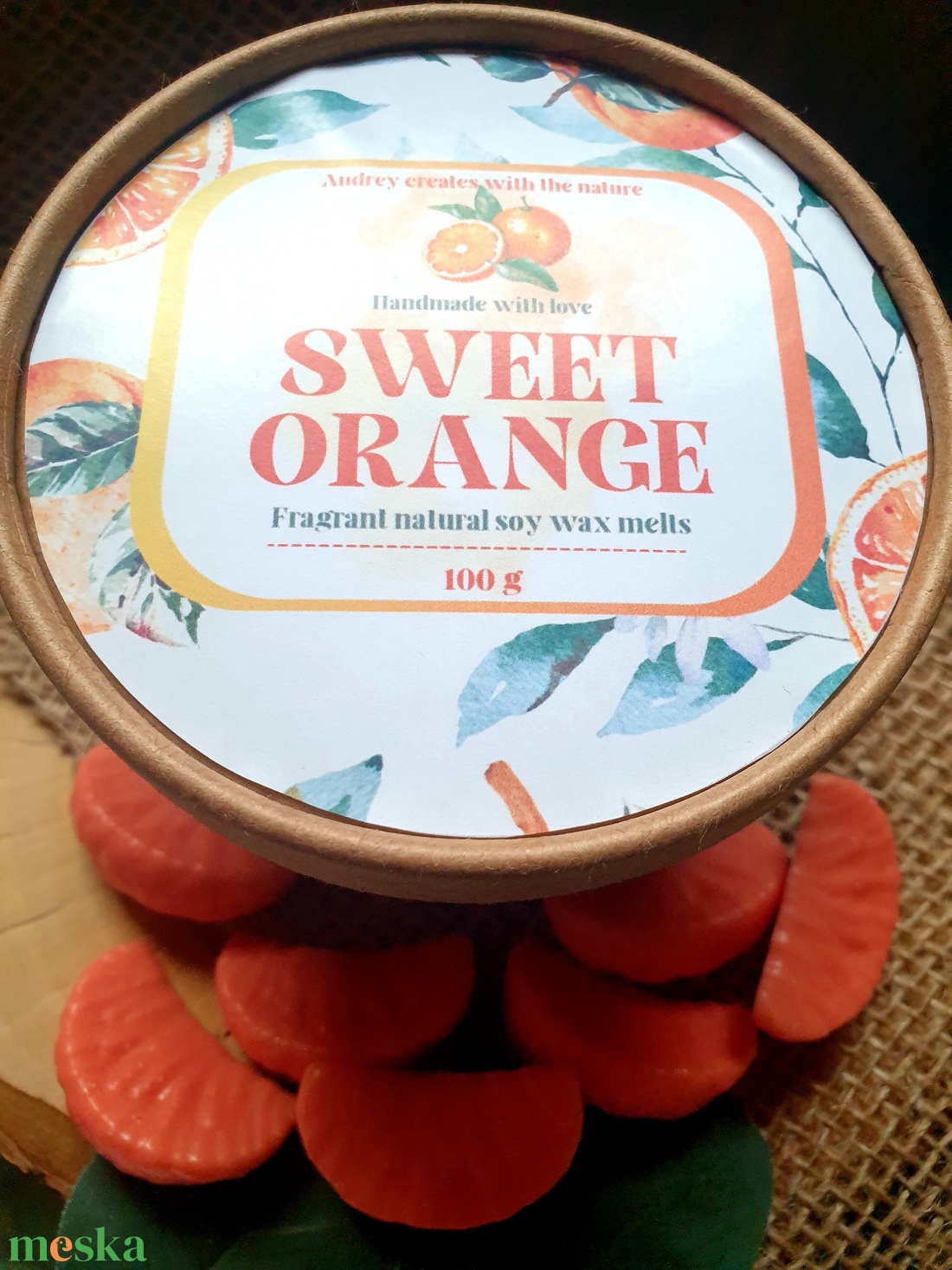 Illatviasz-Sweet orange 100g - otthon & életmód - gyertya, illat, aroma - illatviasz - Meska.hu
